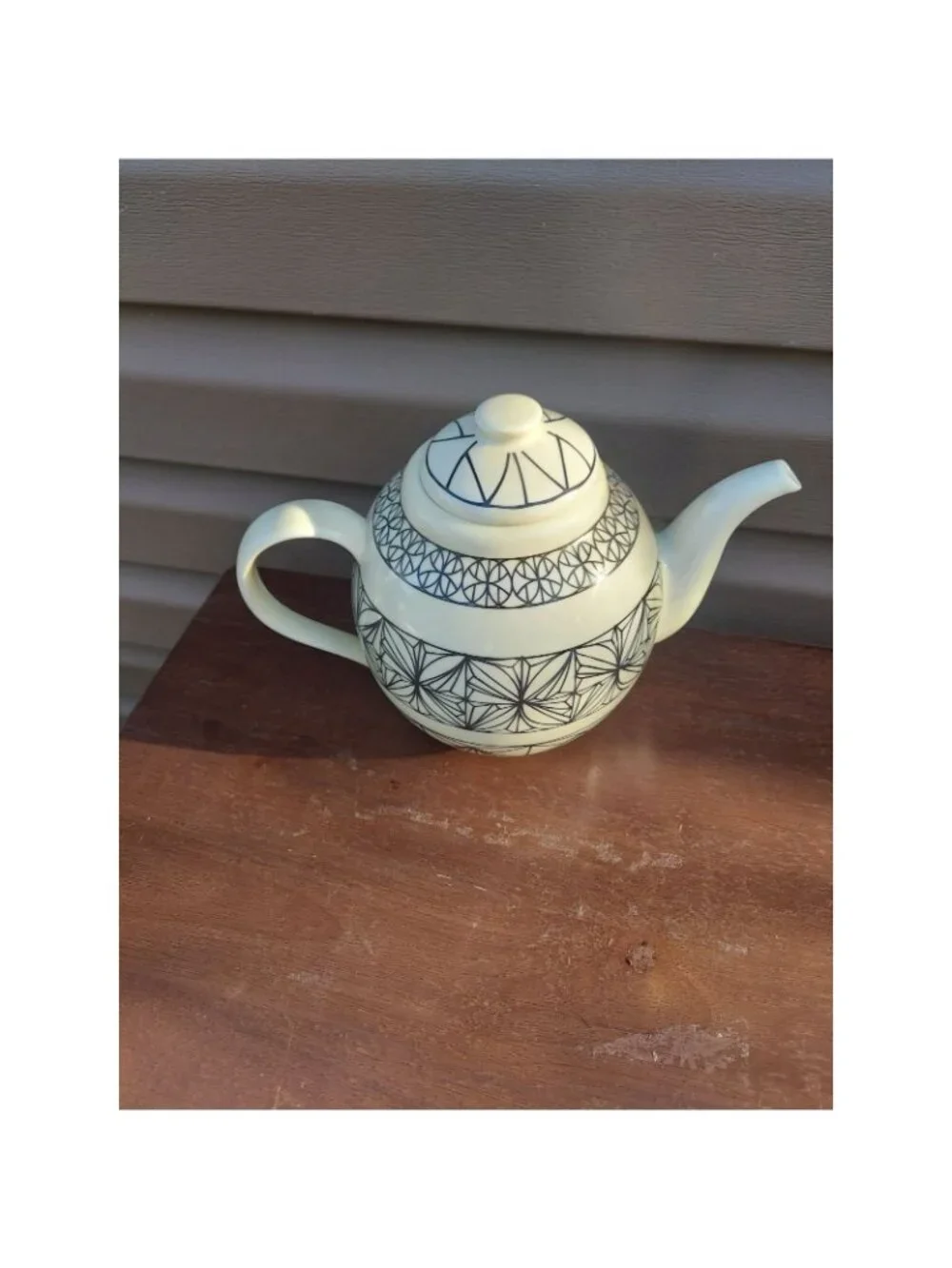 Ikea Ryssby 2014 Teapot. Black Geometric Design